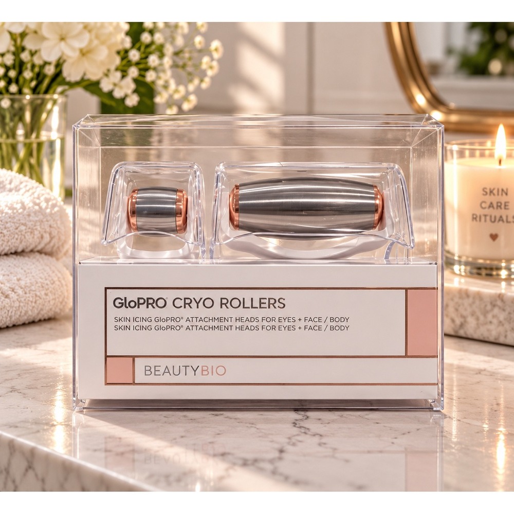 BeautyBio GloPRO Cryo Rollers Stainless Steel Face and Body Attachment Set